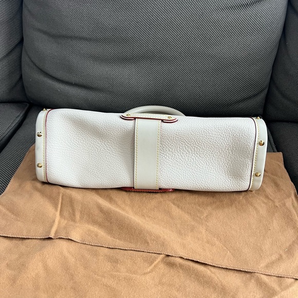 Authentic LOUIS VUITTON White Suhali Leather L'Epanoui PM Top Handle Bag - Picture 7 of 15